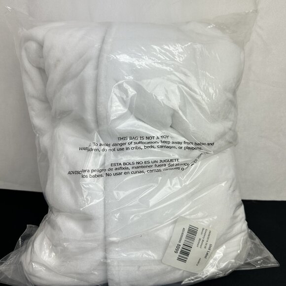 New NWT Superminky Sleep Robe Women's Size Large 12-14 Arctic White Solid Spa - Picture 3 of 5